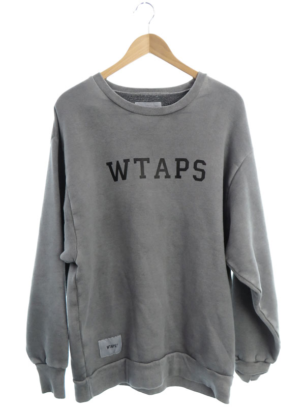 WTAPS】【OLLEGE DESIGN CREW NECK】【日本製】ダブルタップス『裏起毛