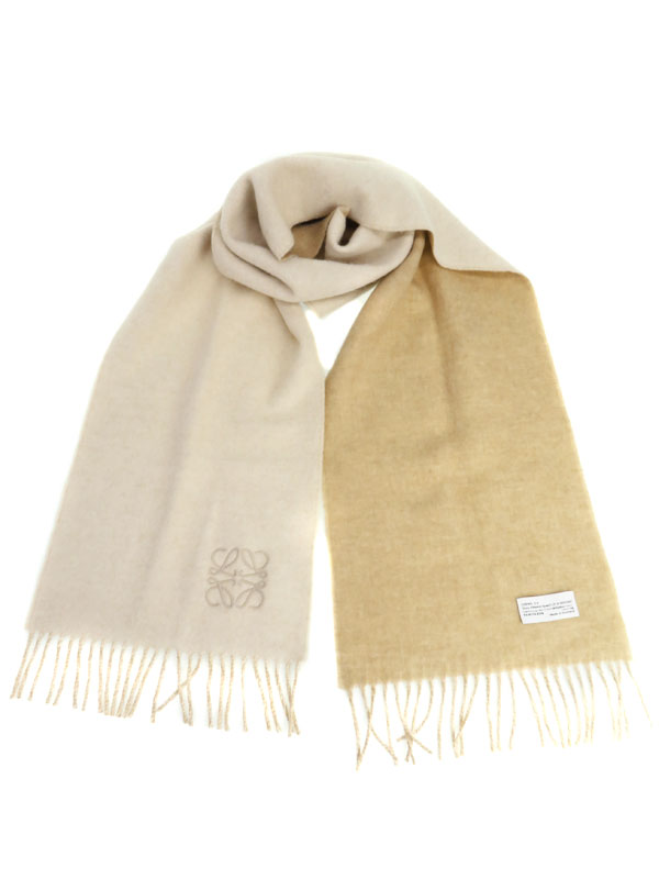 LOEWE】ロエベ『ロゴ アナグラム ウール×カシミヤ マフラー』メンズ