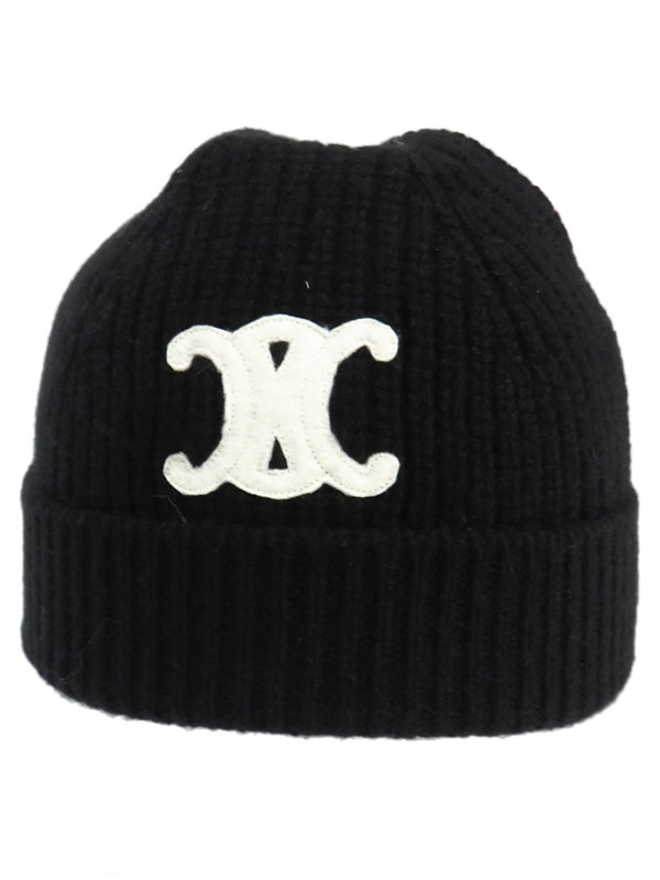CELINE】セリーヌ『トリオンフ刺繍入り ニット帽 sizeTU』2AA32384D