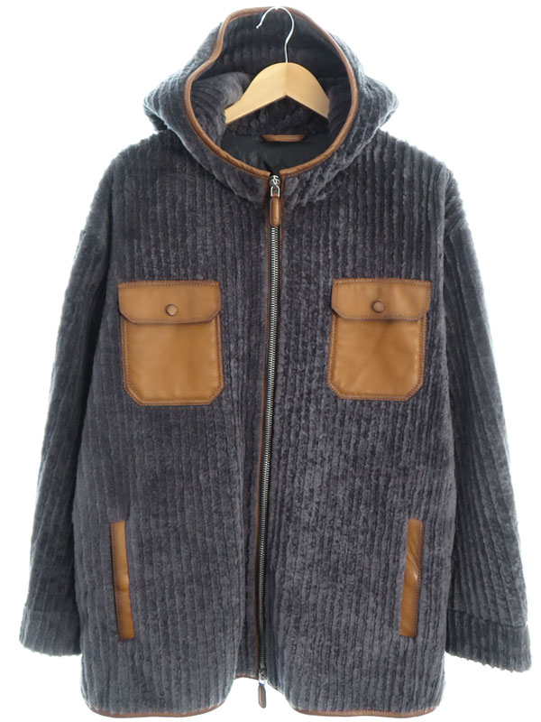 GIORGIO ARMANI】ジョルジオアルマーニ『黒タグ 毛皮 ジップアップ