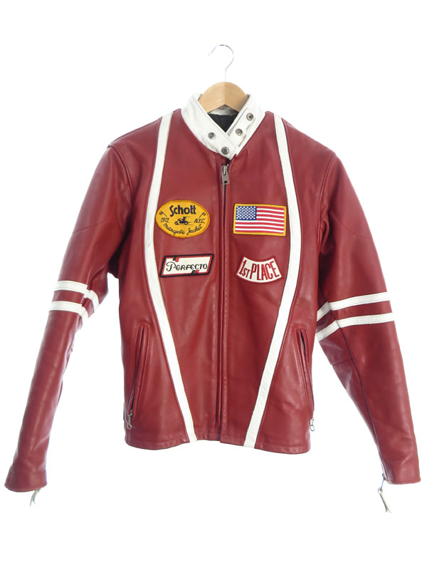 Schott N.Y.C.】ショット『レザー ライダースジャケット size34