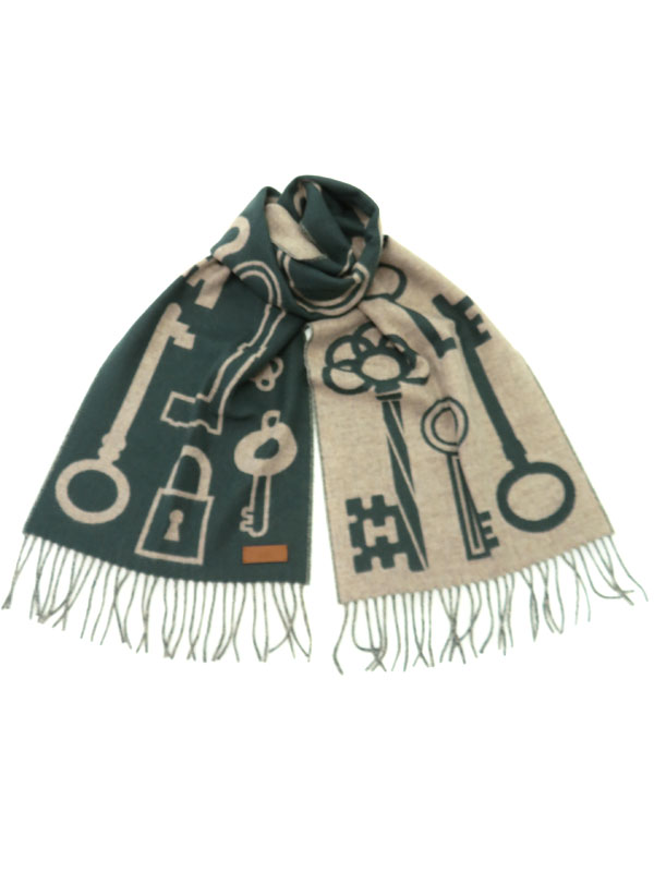 HERMES】エルメス『カザック・キーコレクション カシミヤマフラー