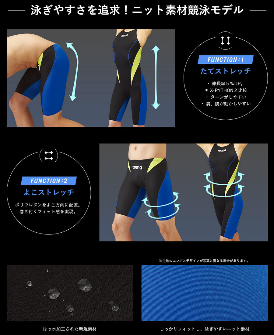 楽天市場】アリーナ メンズ WA承認 アクアアドバンスト ハーフスパッツ