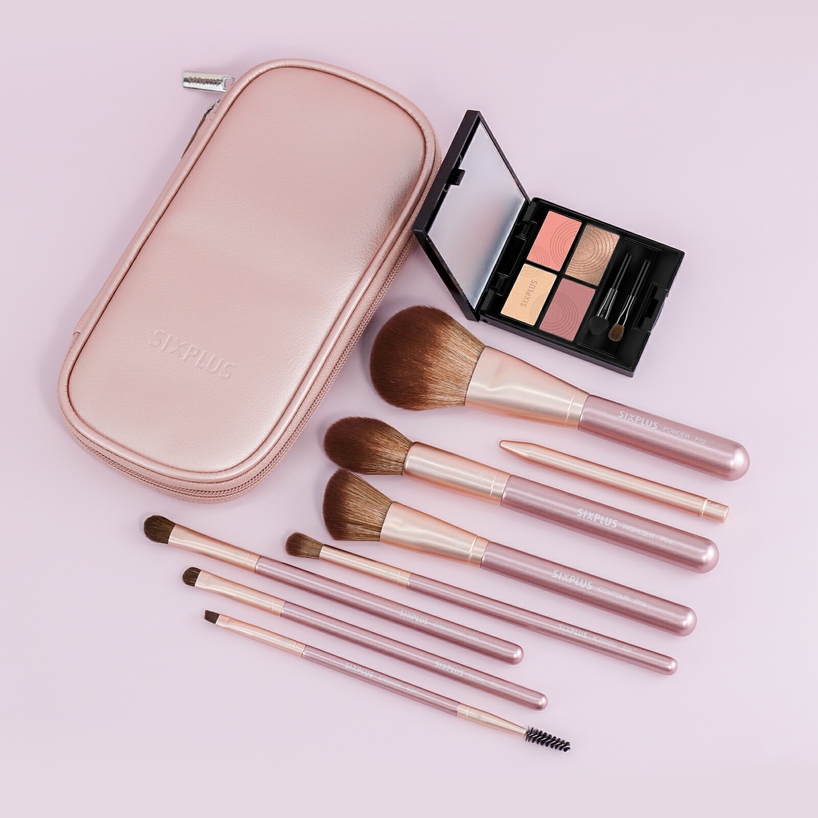 楽天市場】SIXPLUS メイクブラシ ブラック8本セット Dawnシリーズ