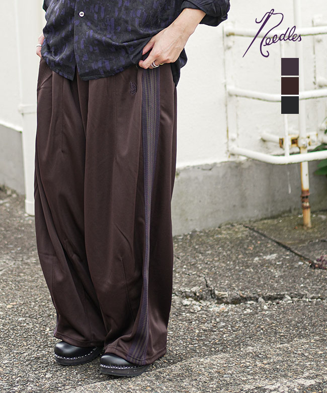 PU277]NEEDLES(ニードルズ) H.D.Track Pant - Poly Smooth ヒザデル