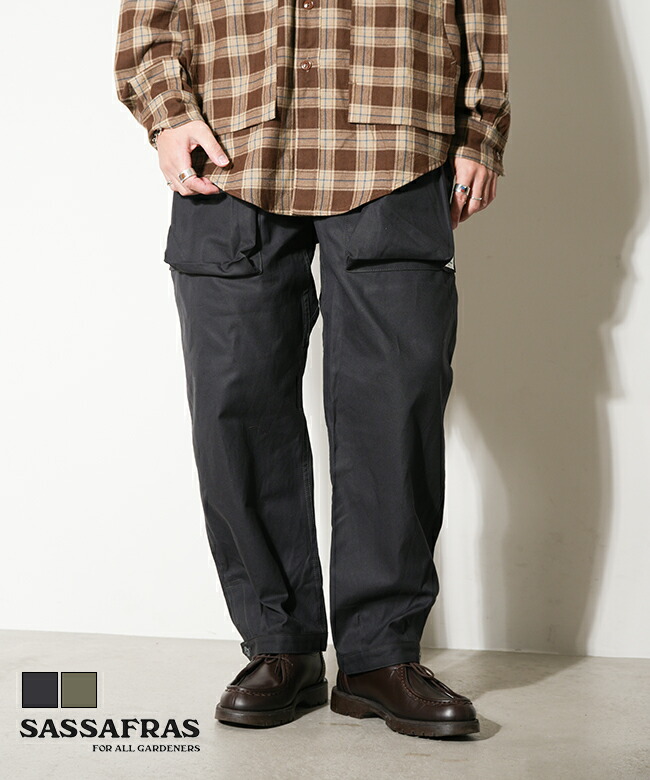 SF-242181]SASSAFRAS(ササフラス) Digs Crew Pants 4/5 / Cotton Duck