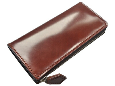 楽天市場】L字 ラウンドファスナー シェルコードバン 長財布 財布