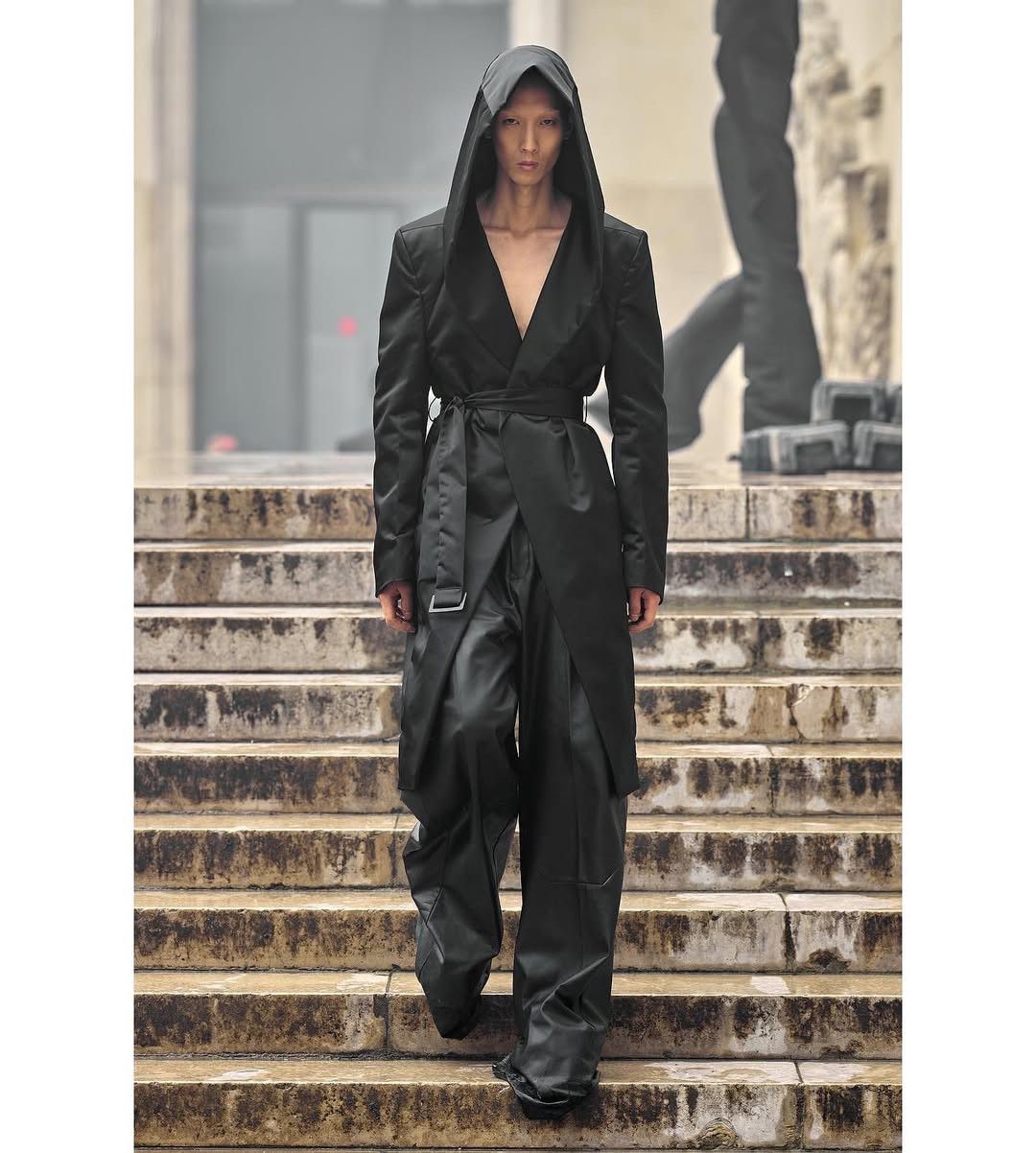 Rick Owens 💥$3K RUNWAY SLIM DRELLA HOODED COAT | ardeetee