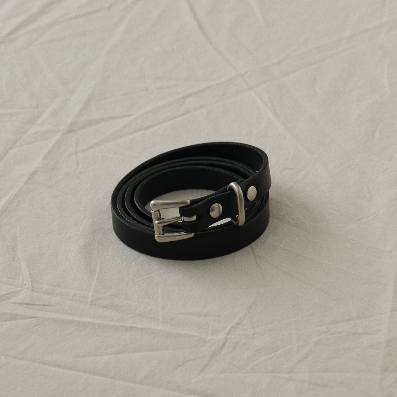 YOKO SAKAMOTO - 【残りわずか】Standard Belt Slim(BLACK×SILVER