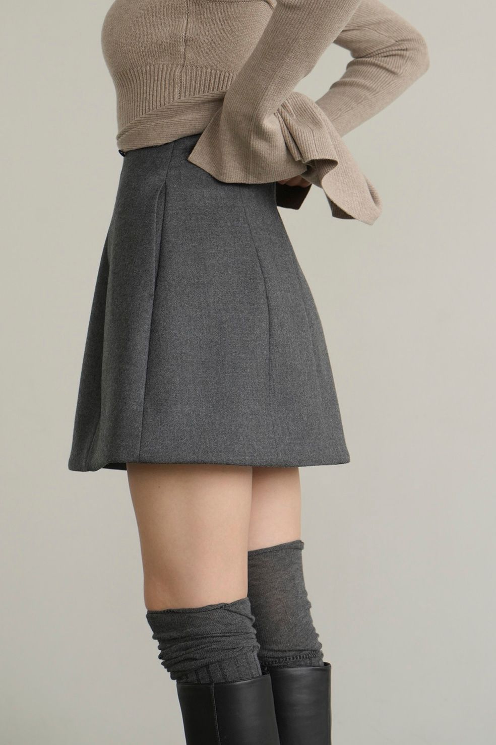 CLANE - ミニスカート - CONSTRUCTIVE MINISKIRT - GREY | ADDICT WEB SHOP