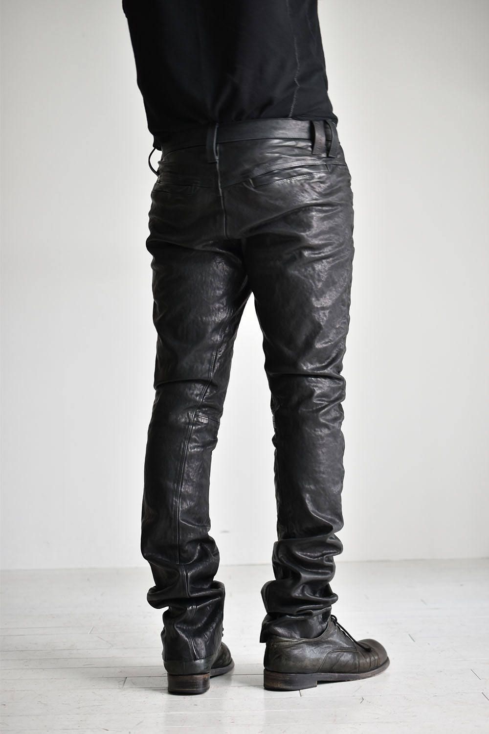 ISAMU KATAYAMA BACKLASH - Italian Shoulder Leather Pants