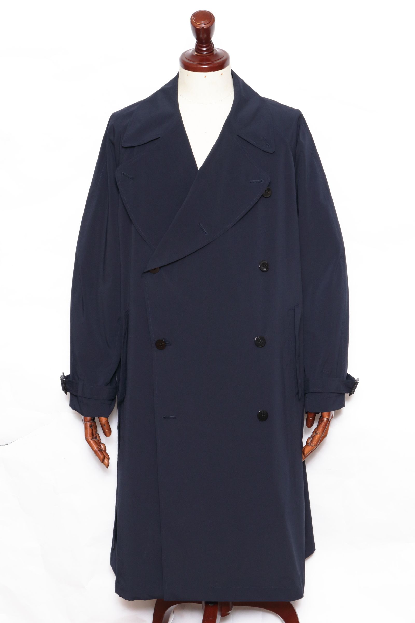 ES:S - 撥水ポリエステル タイプライター トレンチ / ネイビー | BEKKU