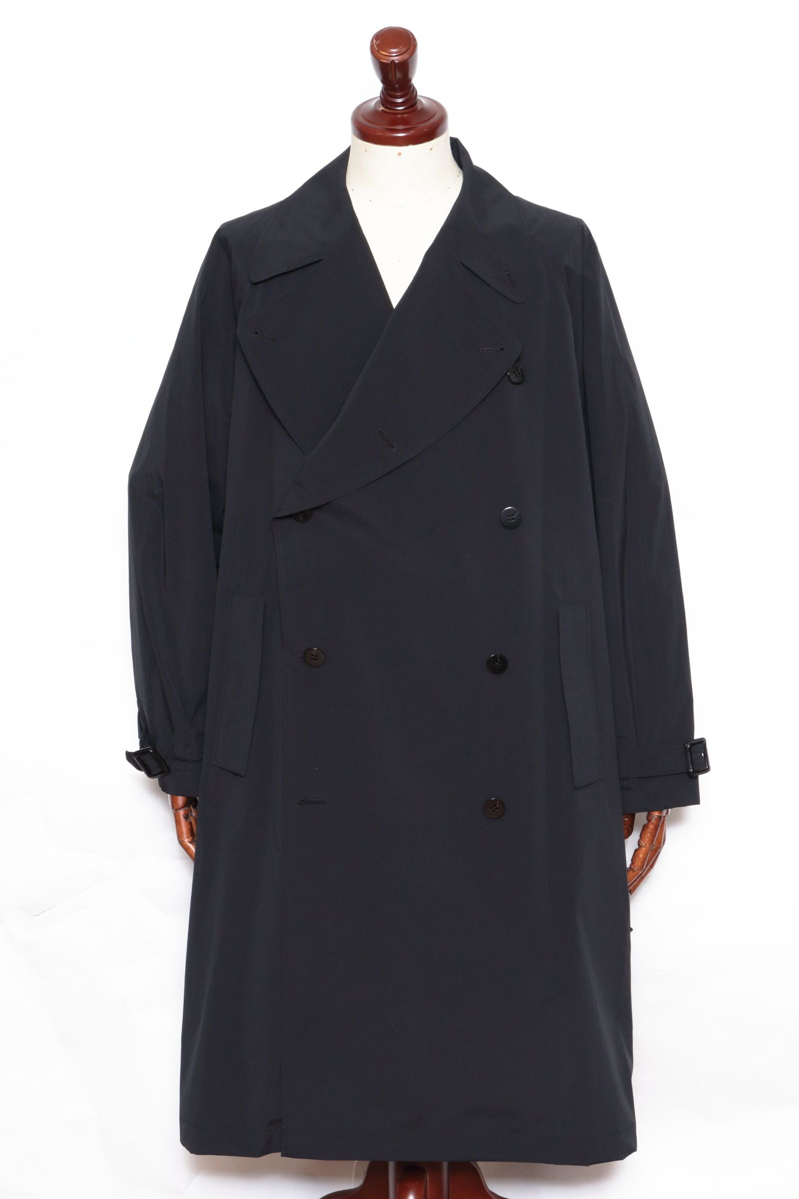 ES:S - 撥水ポリエステル タイプライター トレンチ / ネイビー | BEKKU