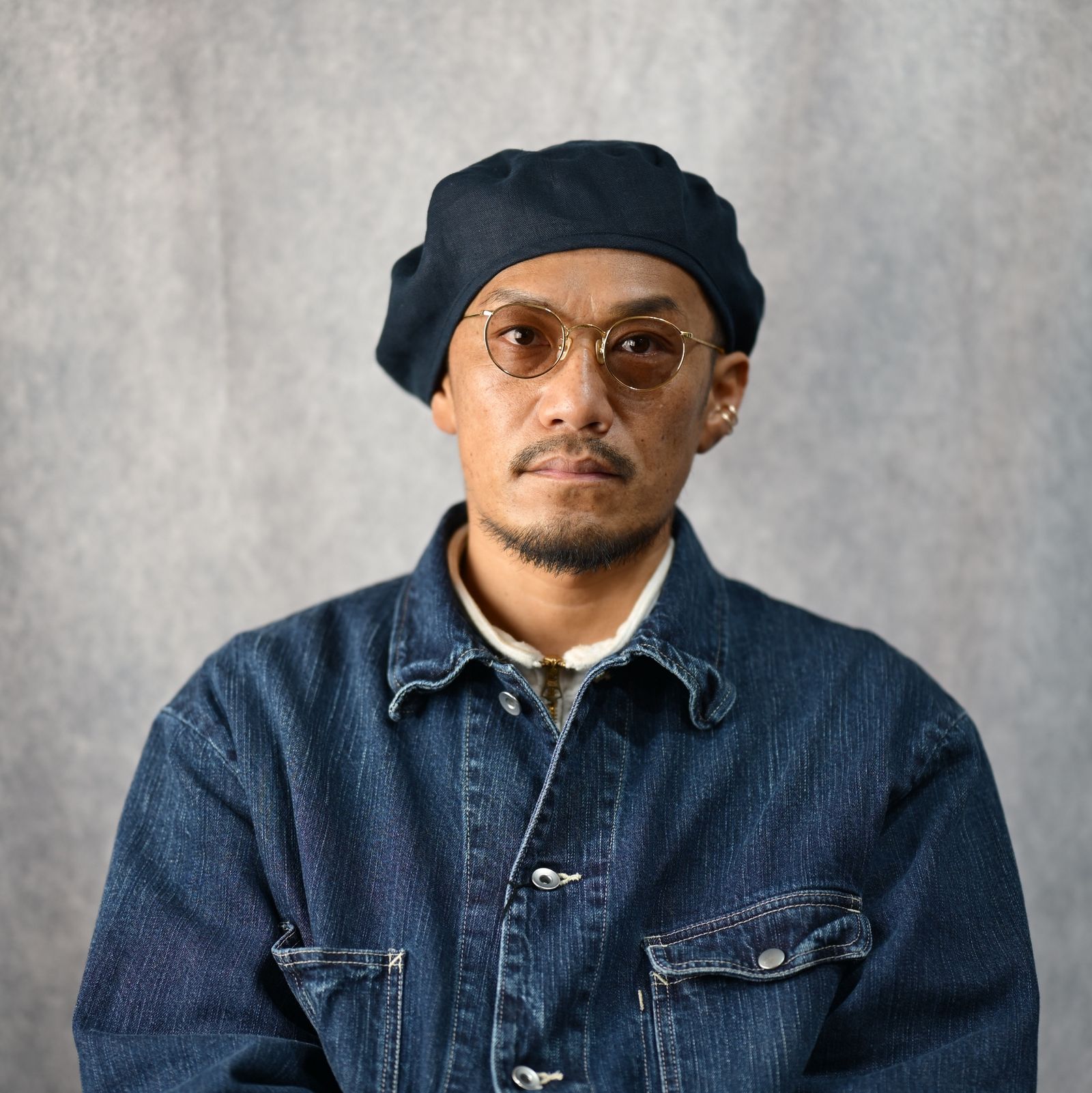Porter Classic - LINEN BERET (NAVY) - リネン ベレー帽 （ネイビー