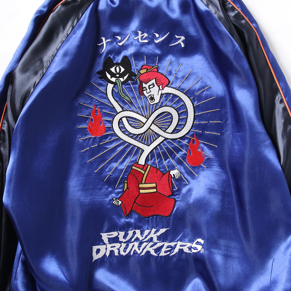 PUNK DRUNKERS × mxmxm 刺繍デザイン スカジャン PUNK DRUNKERS