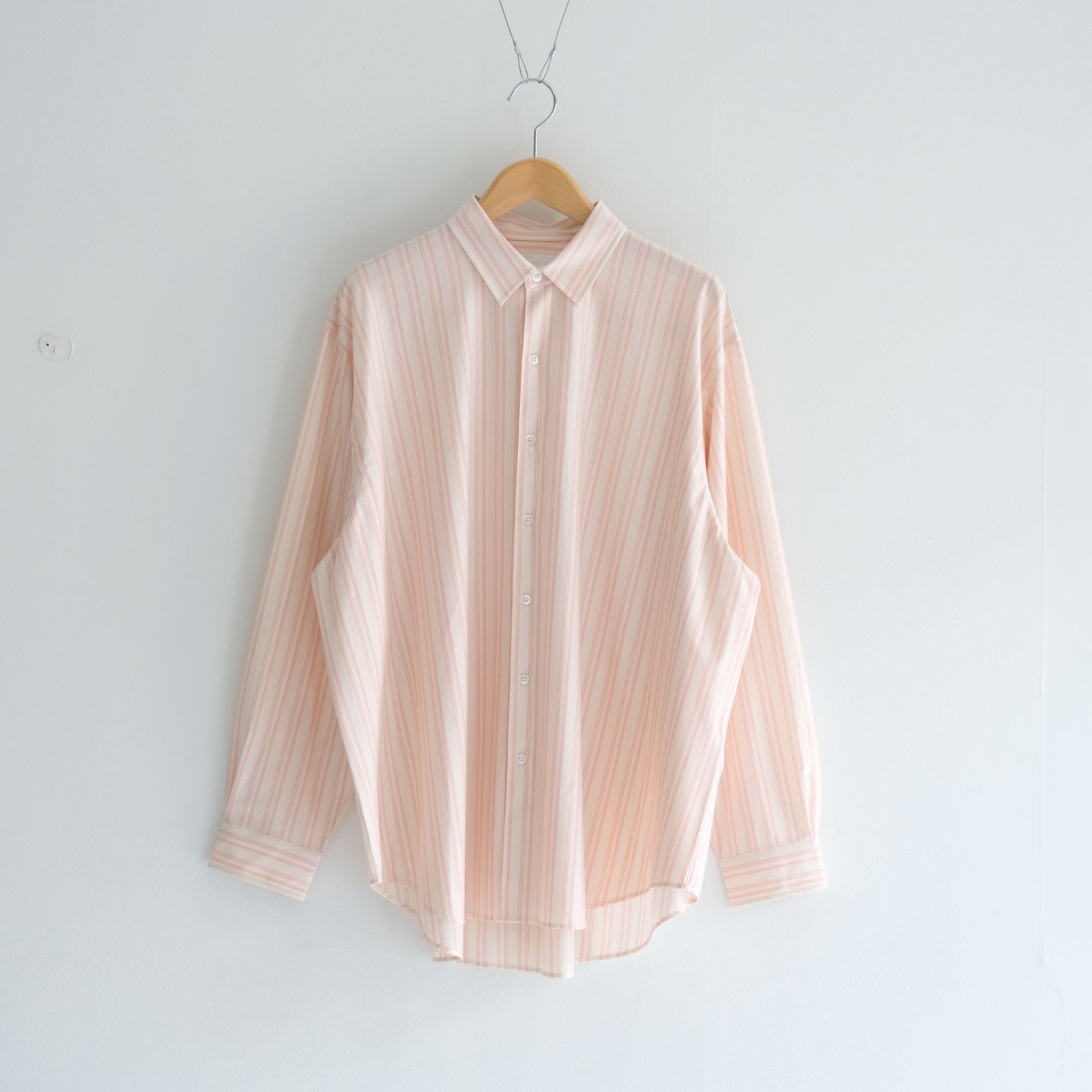 KANEMASA PHIL. - 46G Atmosphere Stripe L/S Shirt / シャツ / ピンク