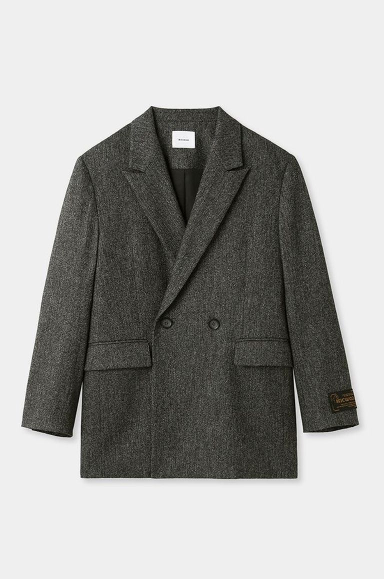 MIESROHE - ツイードダブルジャケット(グレー)ウール / ボックス