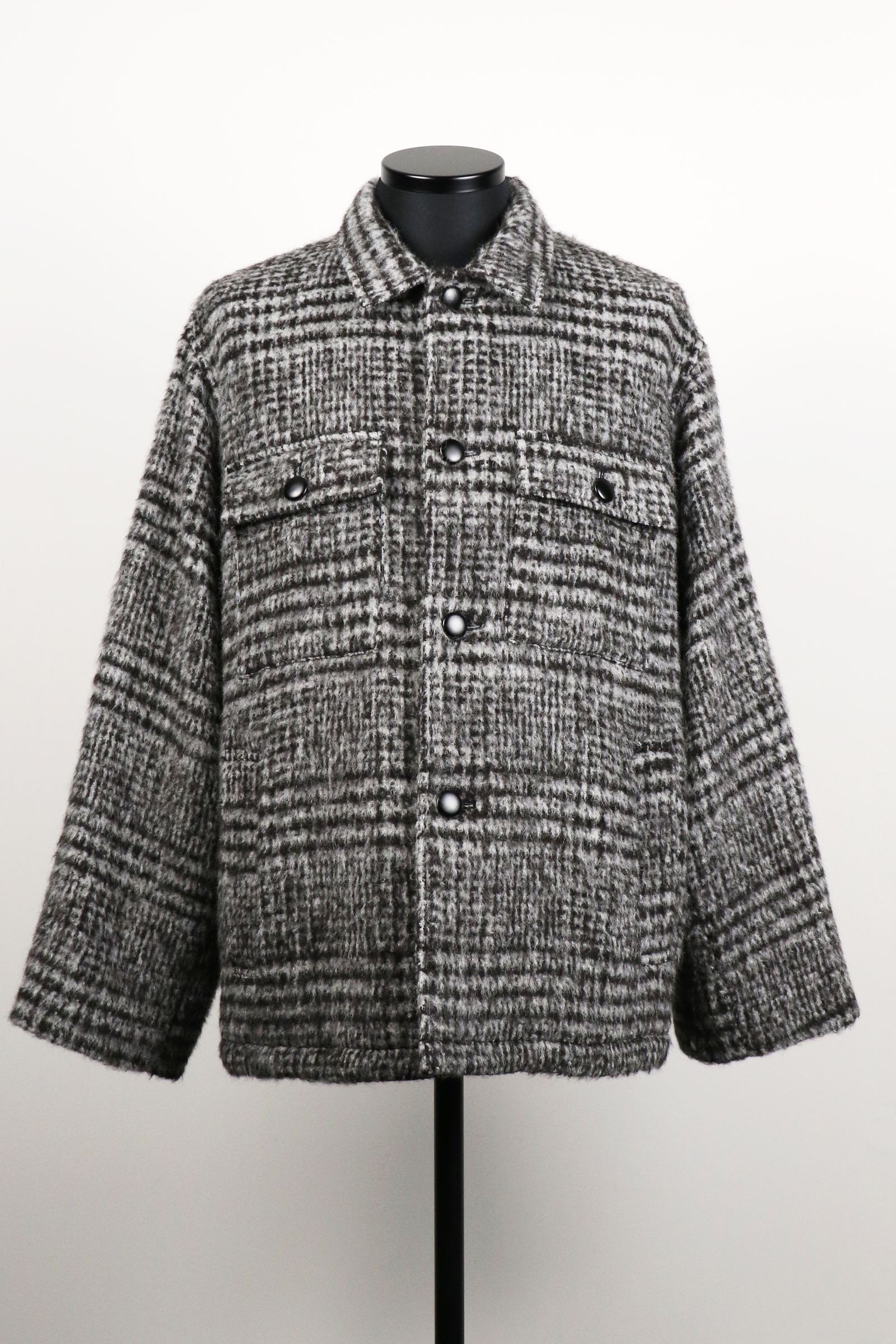 MARKAWARE - ALPACA SHAGGY PLAID LOGGER JACKET / アルパカシャギー