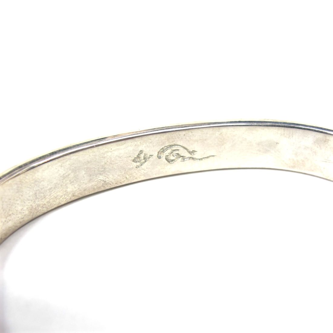 STUDIO T&Y - KARAKUSA Bangle 10mm width with Gold Point L (SILVER