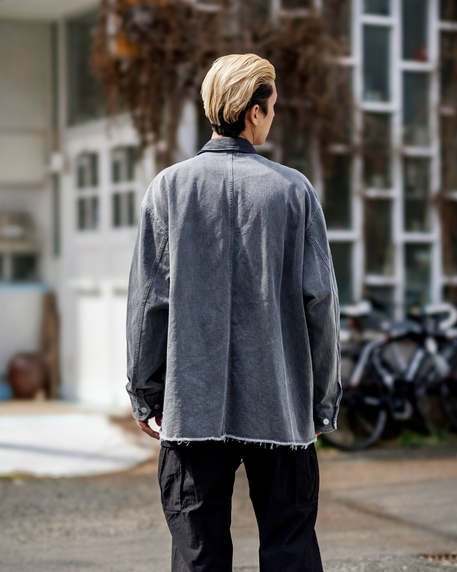 YOKE COTTON CUT-OFF COVERALL JACKET(GRAY)3月15日(土)新作発売
