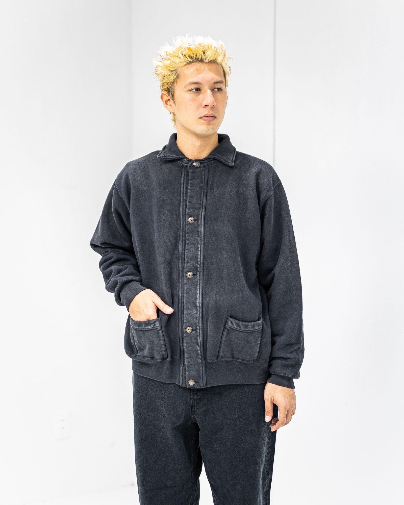 A.PRESSE - アプレッセ 2025 STYLE2 Vintage Sweat Cardigan(25AAP-05