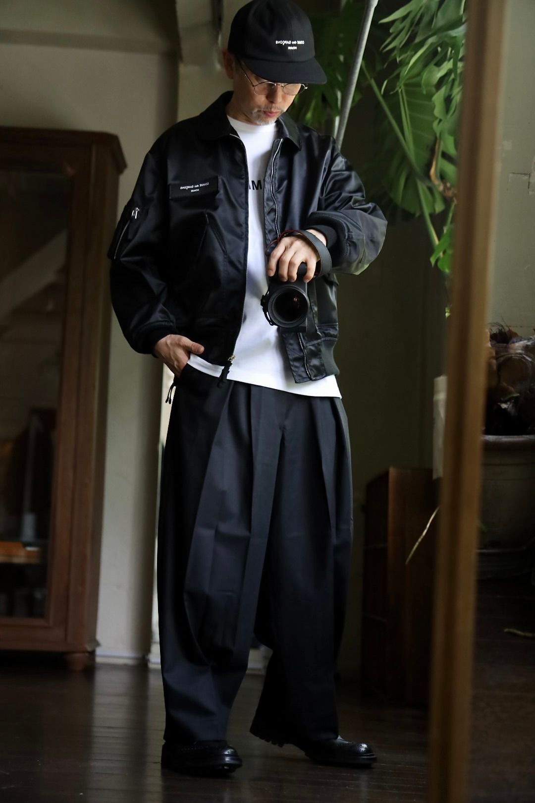 COMME des GARCONS HOMMEナイロンツイルミリタリージャケットスタイル