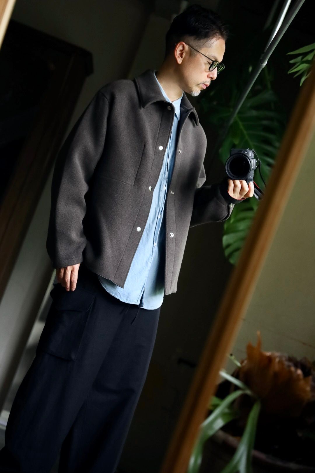 A.PRESSE Cashmere Blend Work Jacketスタイル2024.9.21. | 5441 | MARK