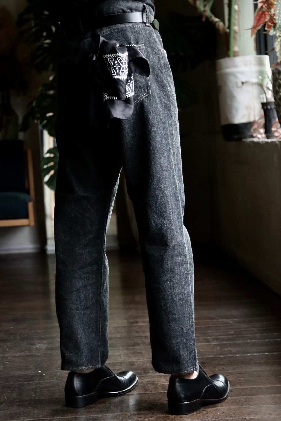 A.PRESSE - アプレッセ23AW Black Washed Denim Pants(23AAP-04-11H