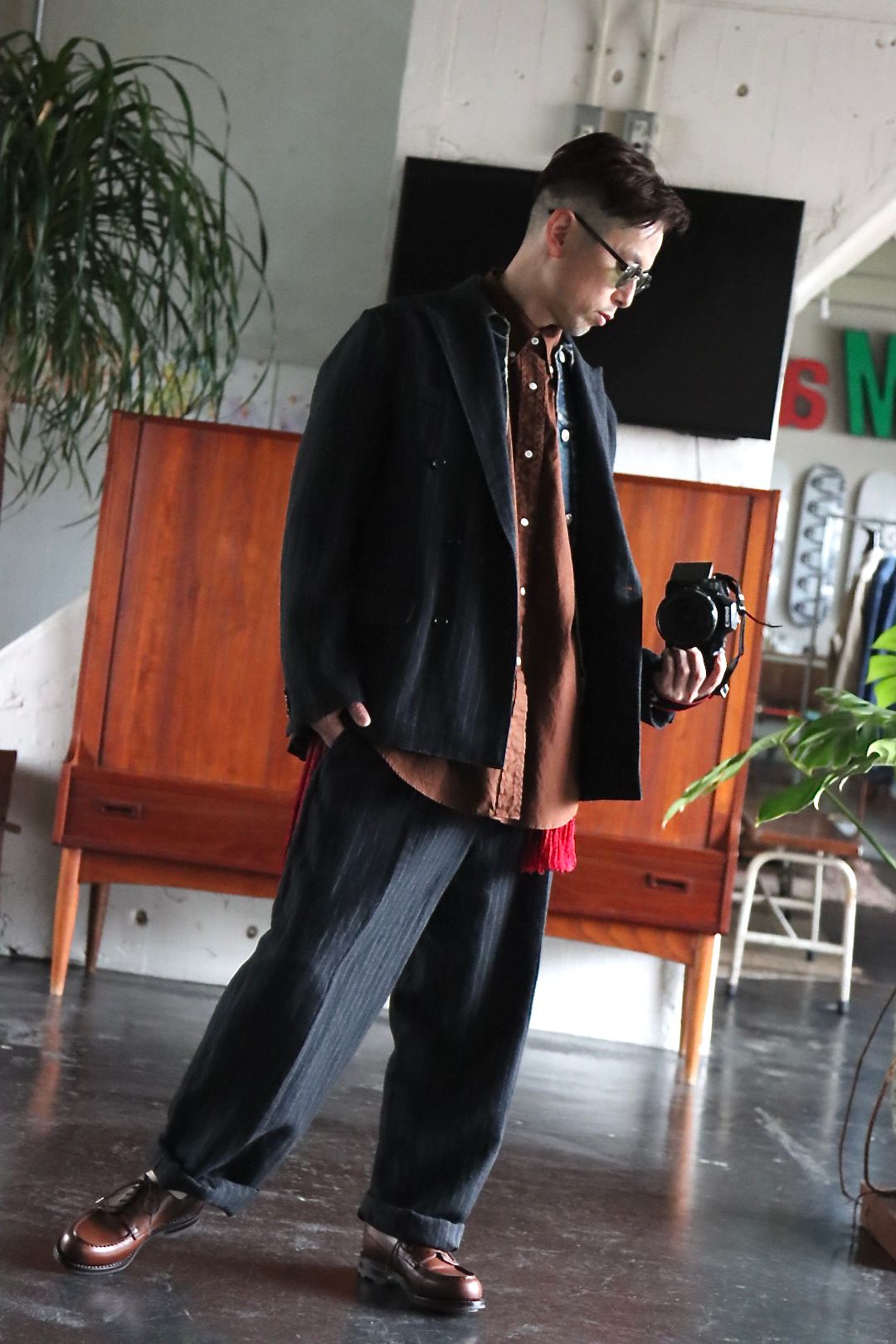 A.PRESSE BD Oxford Shirt(22SAP-02-05H)BROWN style | 2200 | MARK