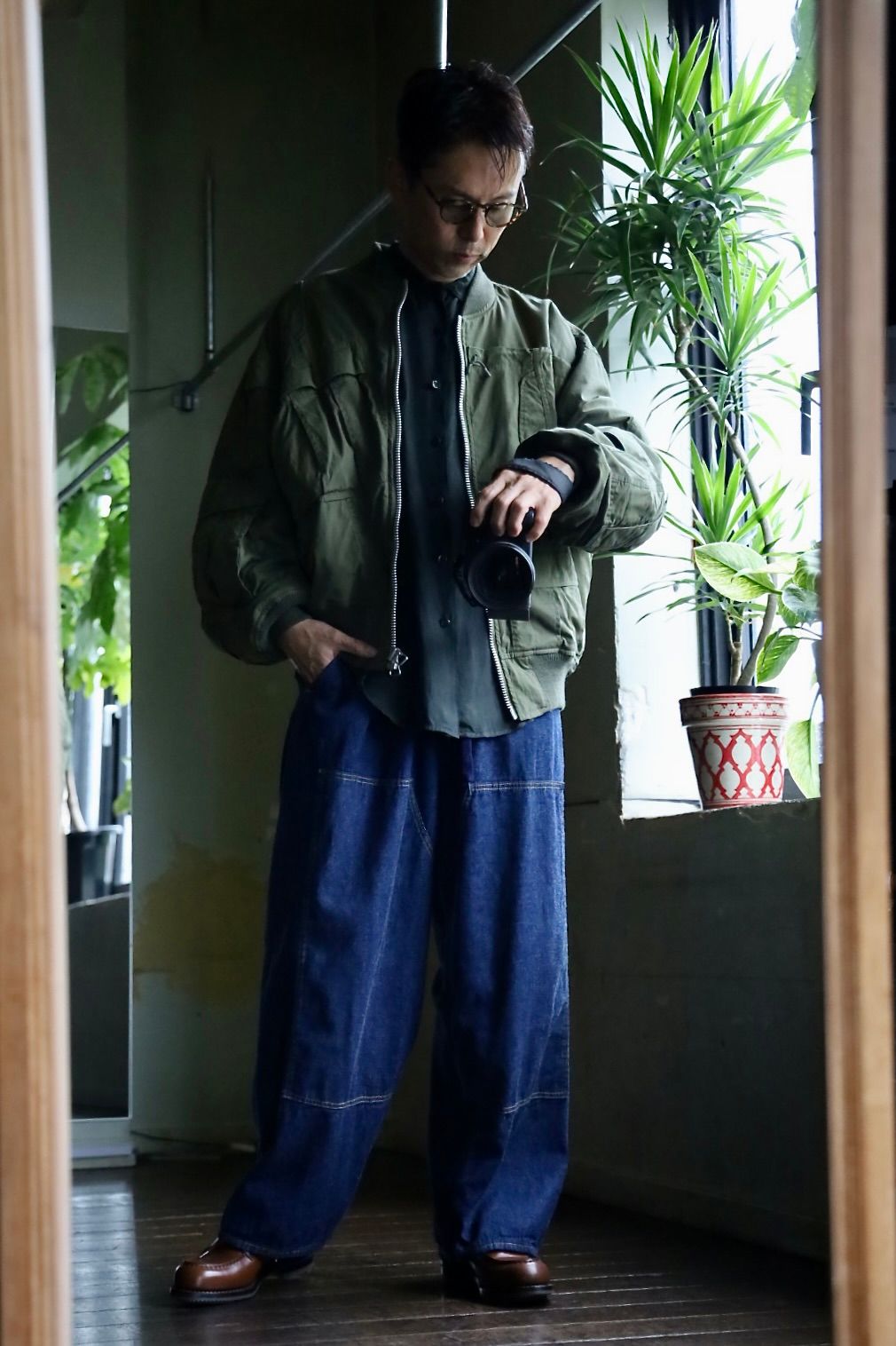 eYe JUNYA WATANABE MAN x Needles WネームMA-1ジャケットスタイル