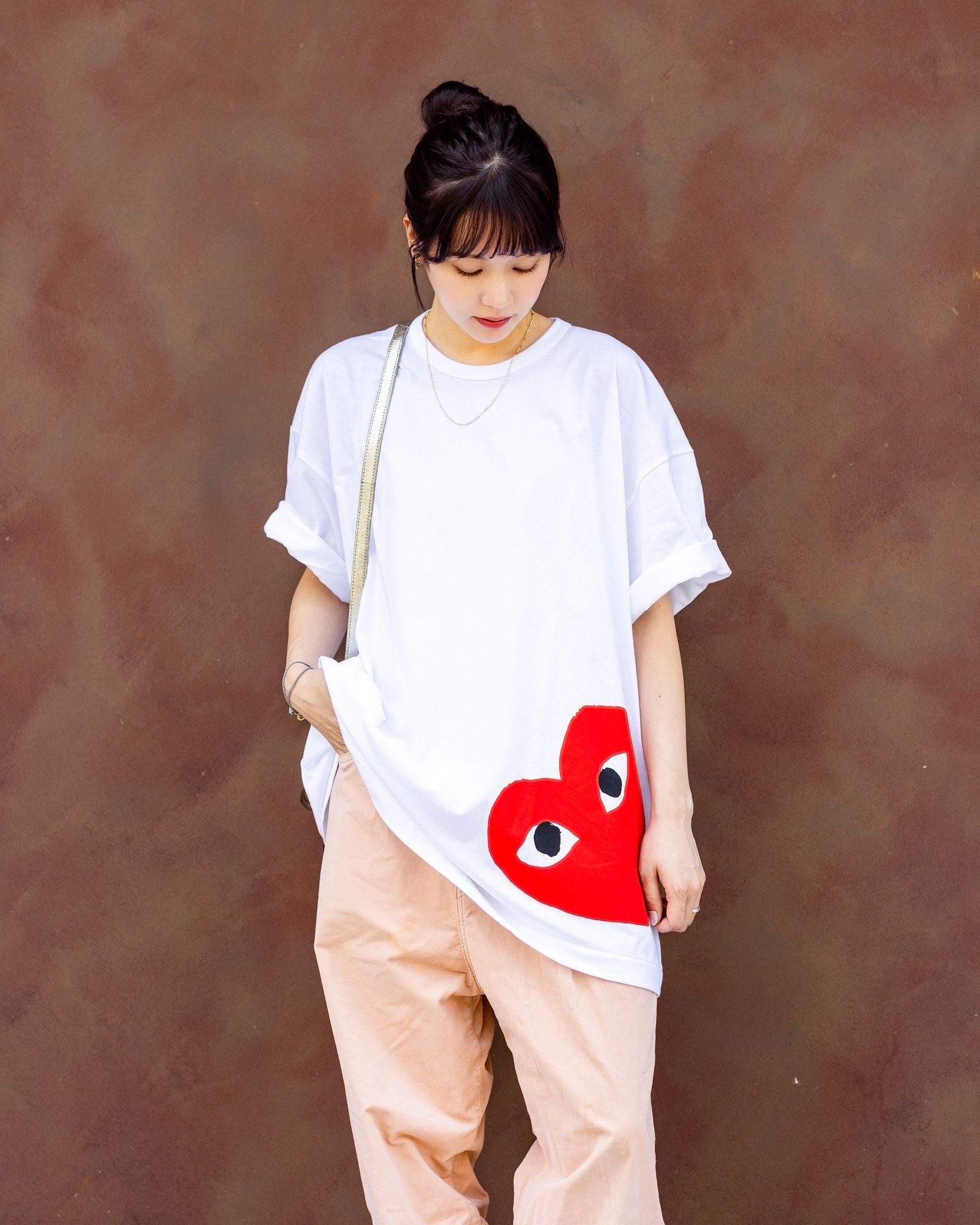 PLAY COMME des GARCONS 新作オーバーサイズロゴTシャツstyle.2025.6