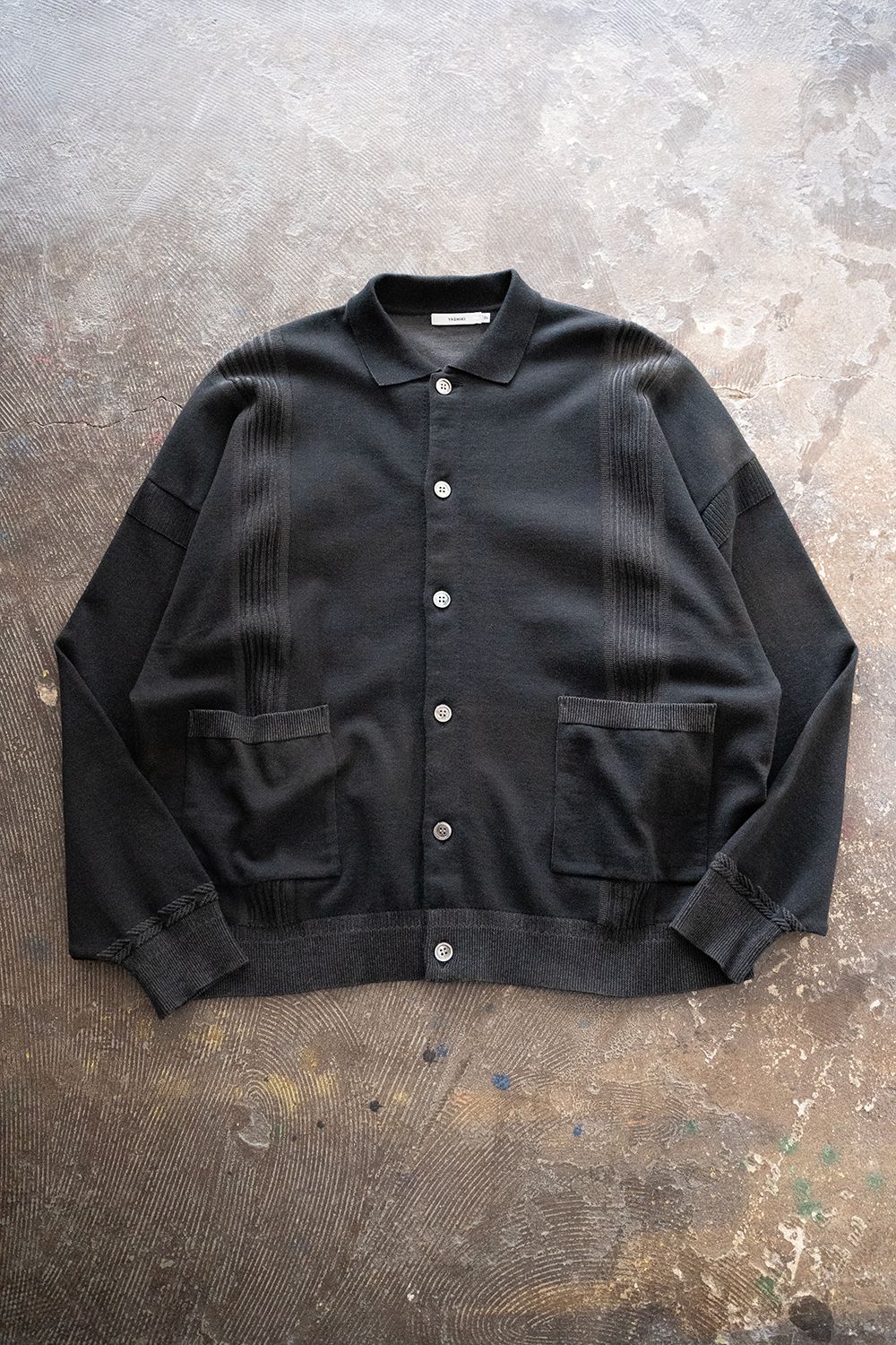 YASHIKI - 【ラスト1点】【25SS】Rakki Collar Cardigan(BLACK) | Salty