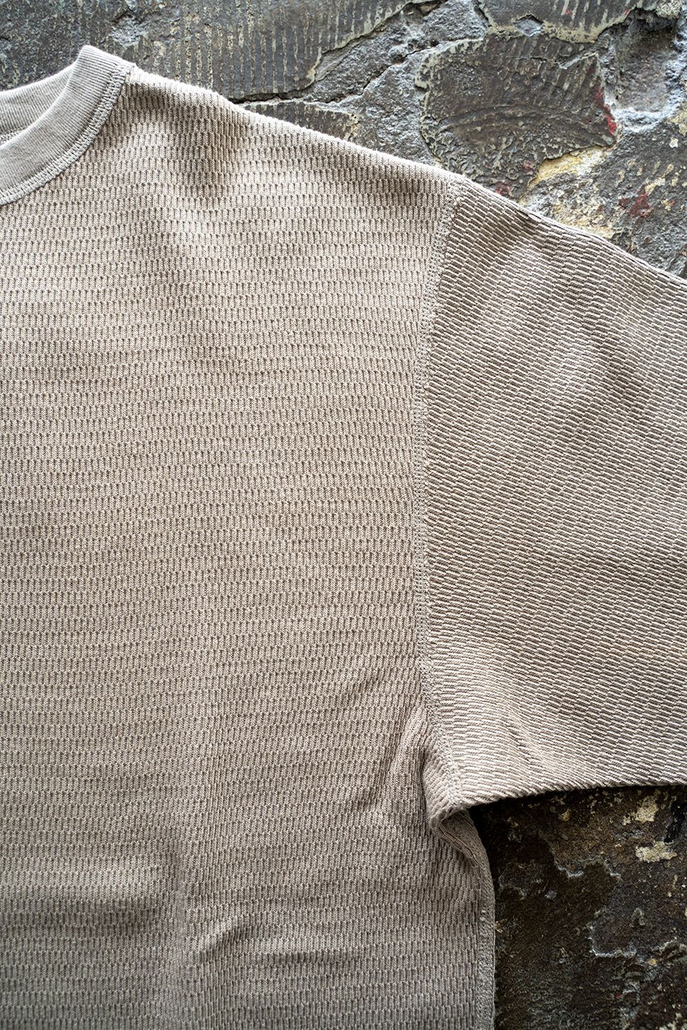 CIOTA - 【ラスト1点】スビンコットンワッフル(ハニカムメッシュ)ロンT