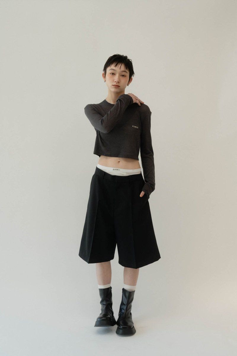 Knuth Marf - layered half pants(unisex) / レイヤード ハーフパンツ