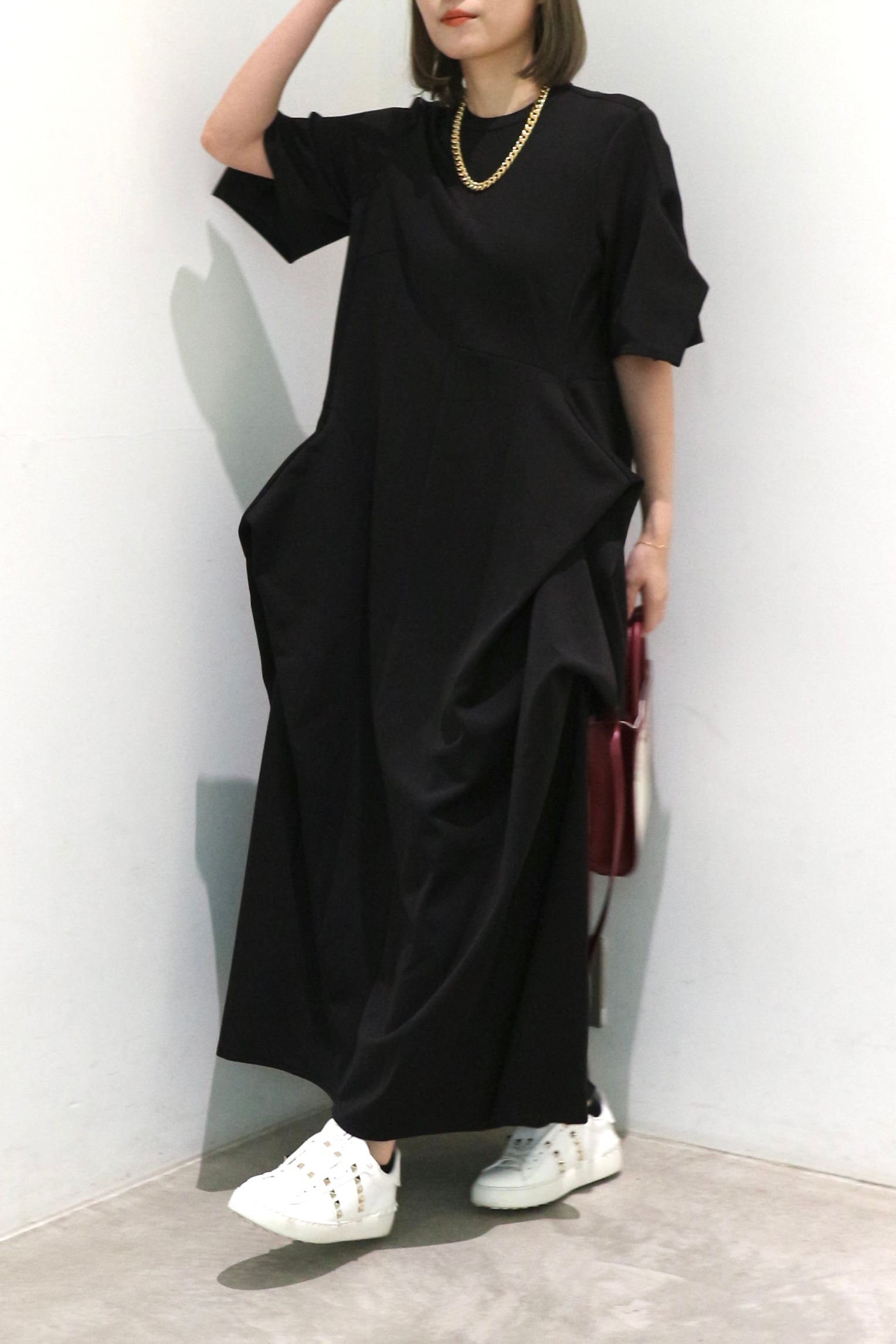 UN3D. - TRIANGLE TUCK OP / トライアングルタックワンピース