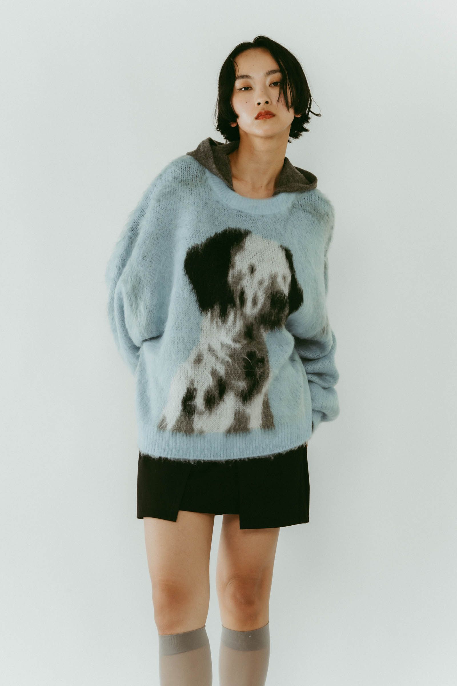 Knuth Marf - dalmatian shaggy knit(unisex) / ダルメシアン シャギー