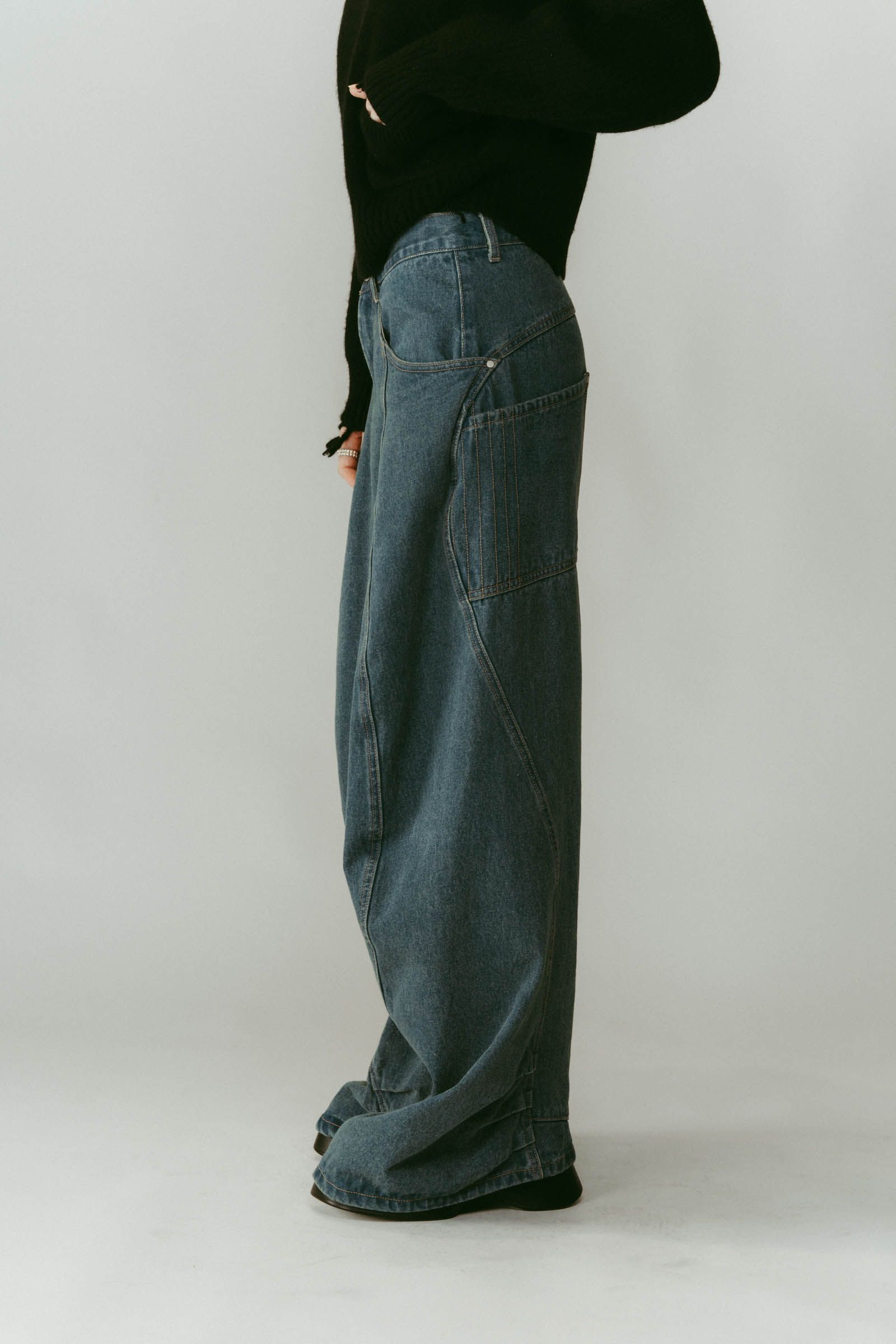 Knuth Marf - tuck design denim pants / タックデザインデニムパンツ