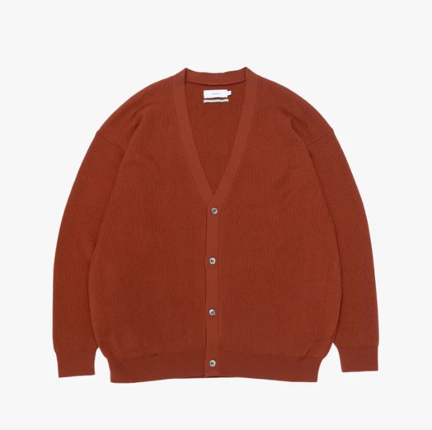 Graphpaper - High Density Cardigan / BRICK | Stripe Online Store