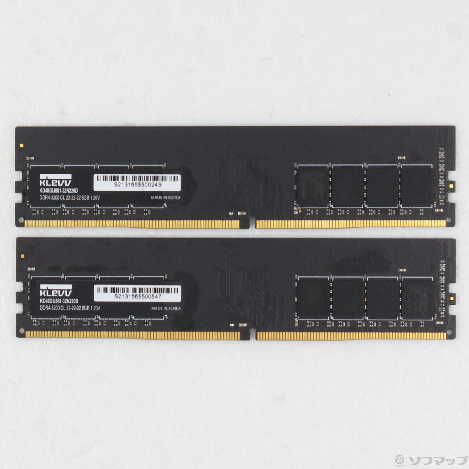 DDR4 PC4-25600 8GBx2 メモリ2枚組 S115821501 - メモリー写真は