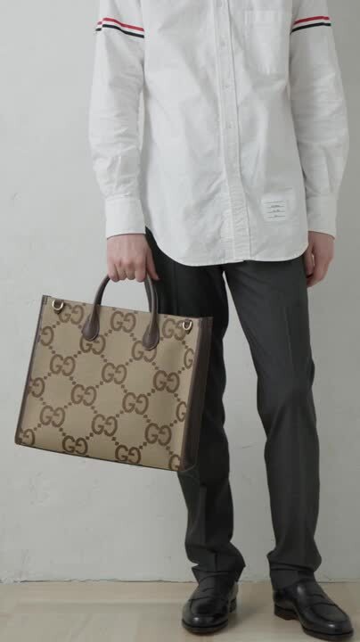 楽天市場】グッチ トートバッグ ジャンボGG キャンバス ブラウン