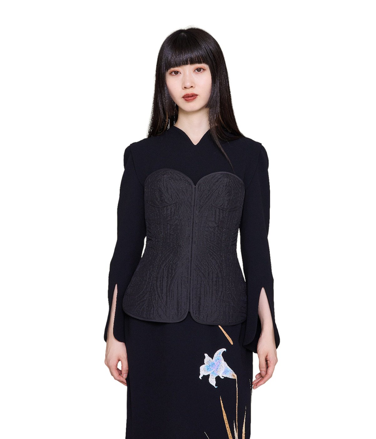 レディース】Floral Quilted Silk Bustier | Mame Kurogouchi(マメ