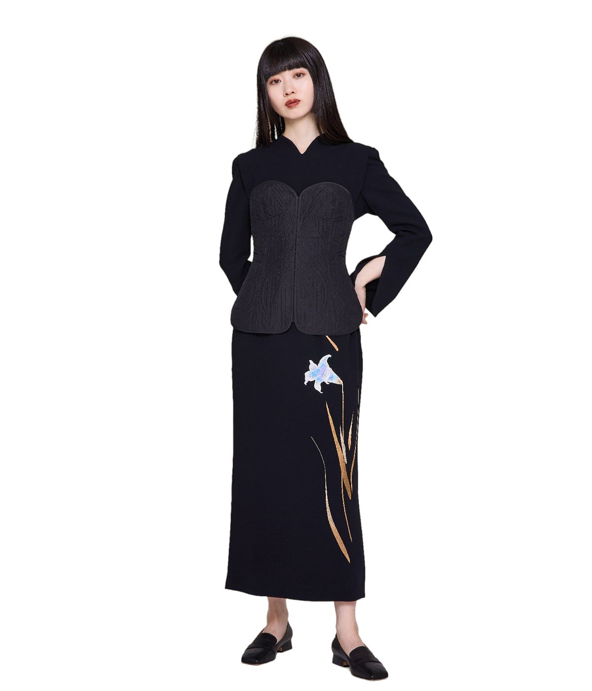 レディース】Floral Quilted Silk Bustier | Mame Kurogouchi(マメ