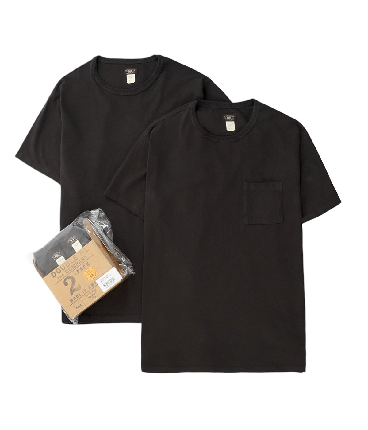 2 PACK TEES-SHORT SLEEVE-T-SHIRT COTTON JERSEY | RRL(ダブルアール
