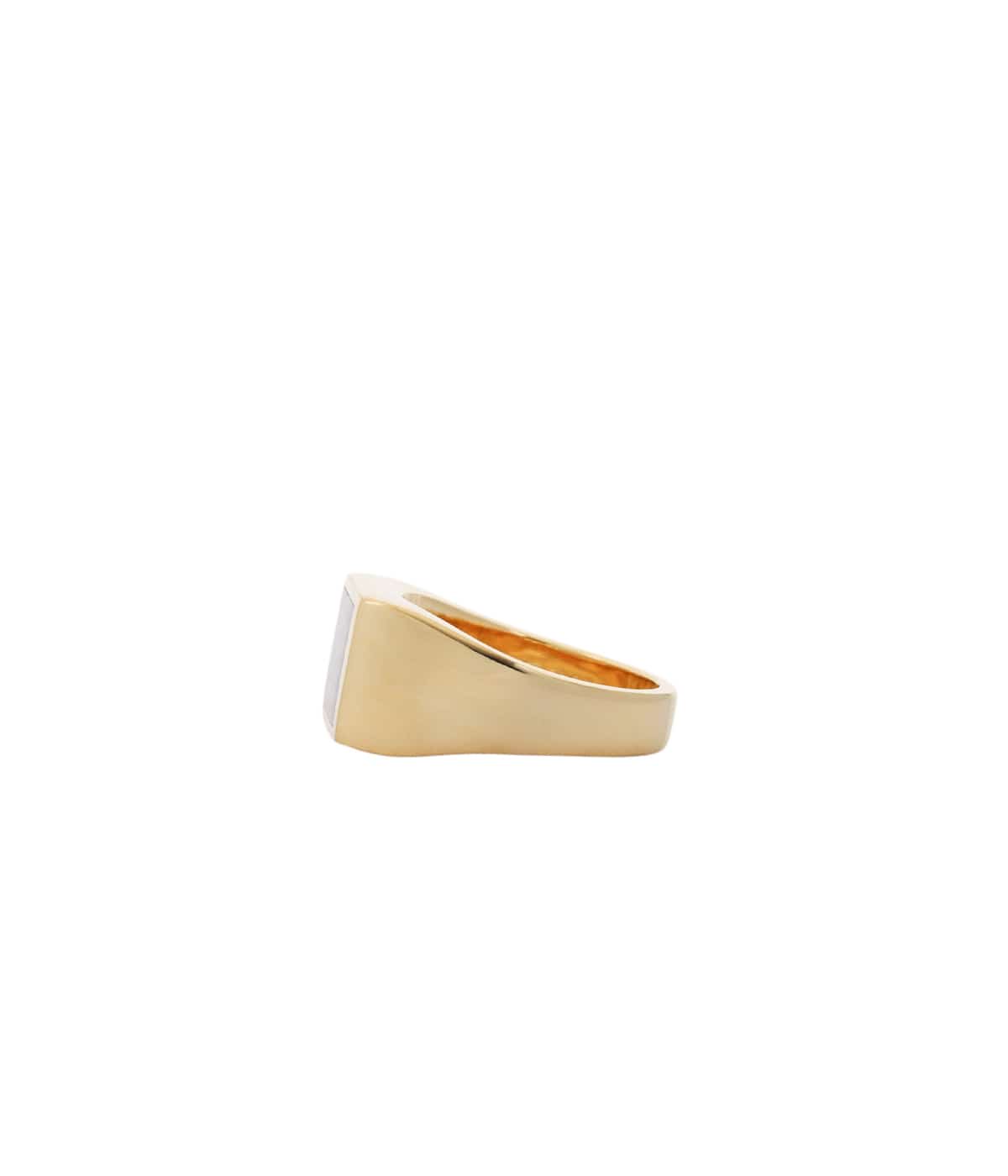 Signet Ring with Golden Palm Flower | XOLO JEWELRY(ショロ