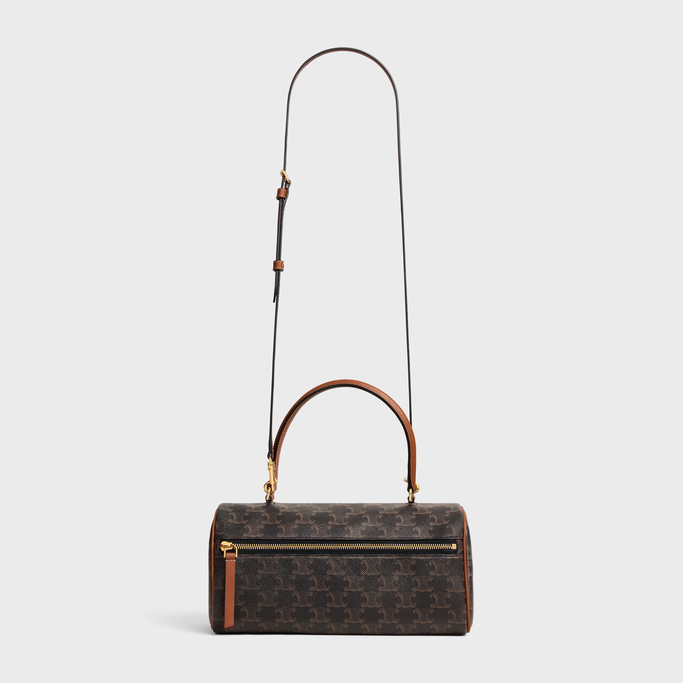 シリンダー バッグ / トリオンフキャンバス & カーフスキン - タン