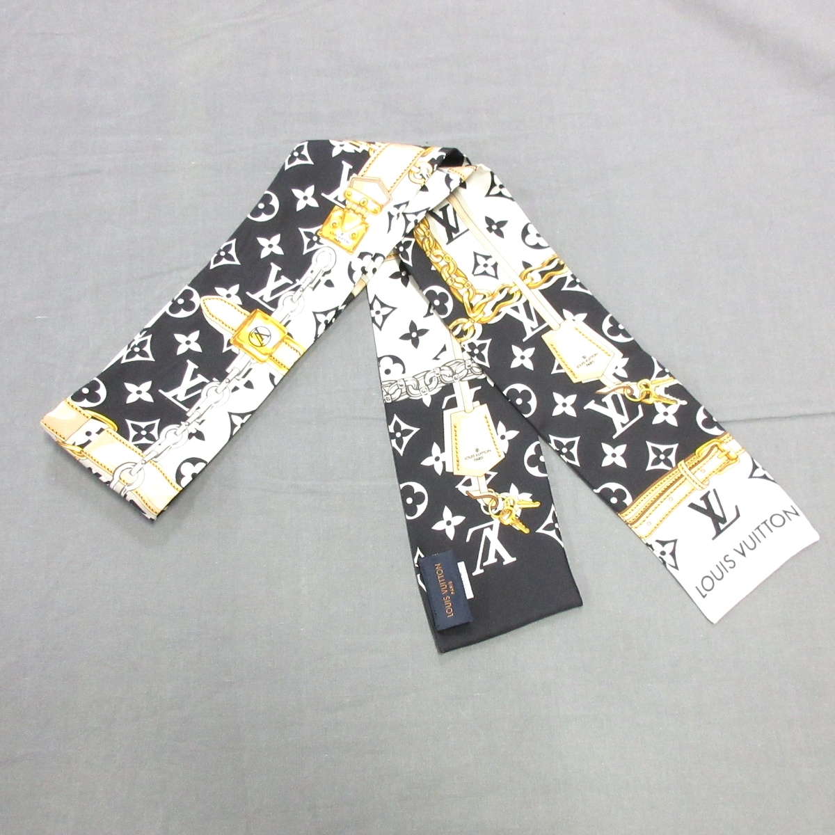 ルイヴィトン/スカーフ/ノワール/サイズ：120.0 x 8.0 cm (幅 x マチ