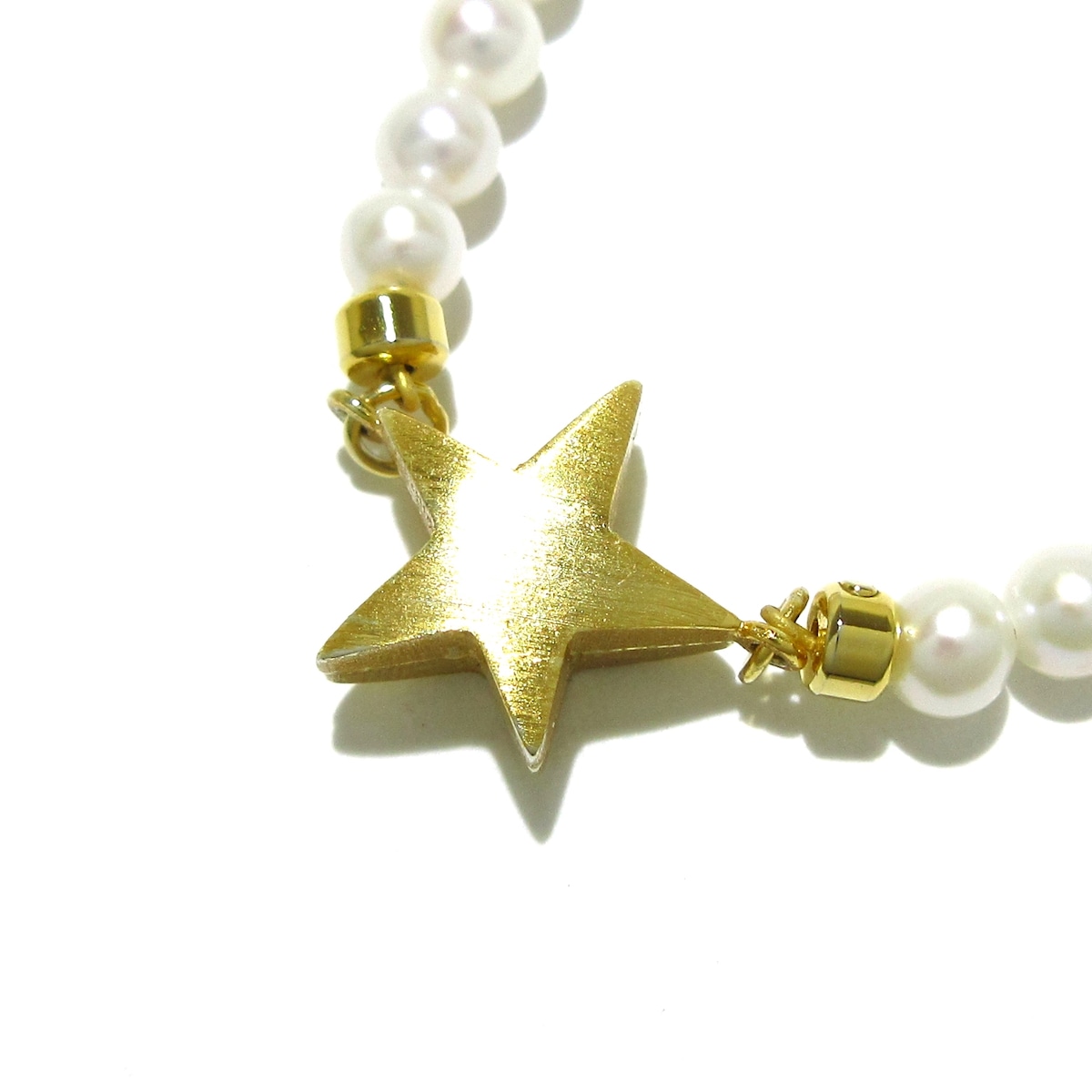 MHT マリーエレーヌドゥタイヤック/ネックレス/白×ゴールド/パール直径