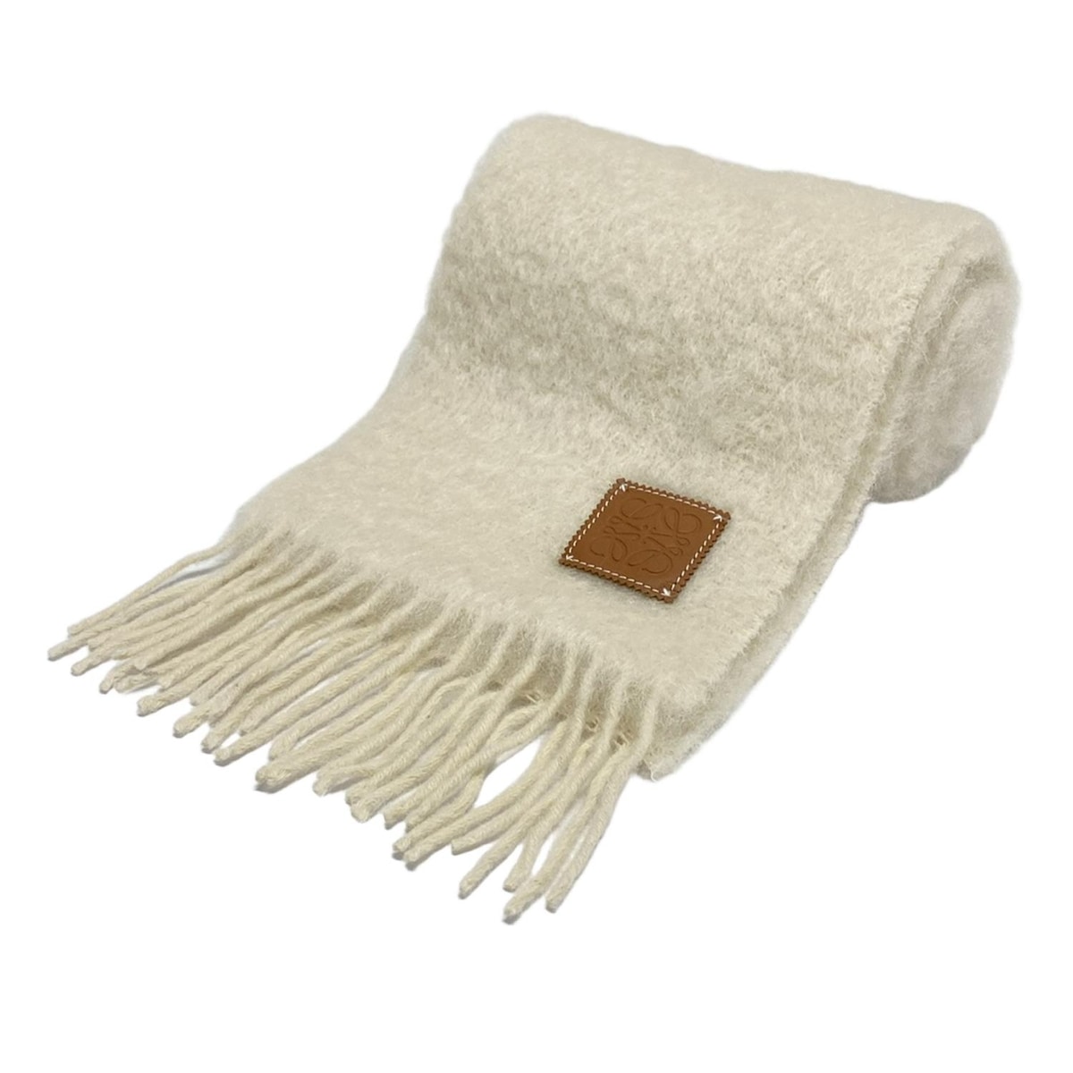 LOEWE(ロエベ) マフラー美品 - 白 ウール（19047867）中古｜ブランド