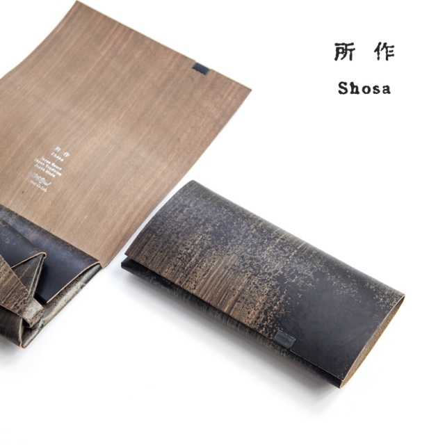 所作 shosa 長財布 ロングウォレット 等伯 本革 レザー 日本製 メンズ