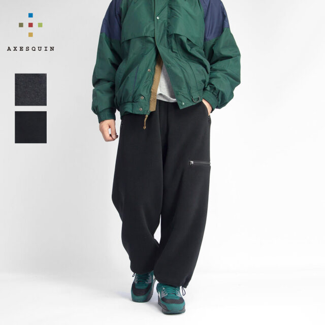 AXESQUIN アクシーズクイン ポーラテック レトロフリースワイドパンツ
